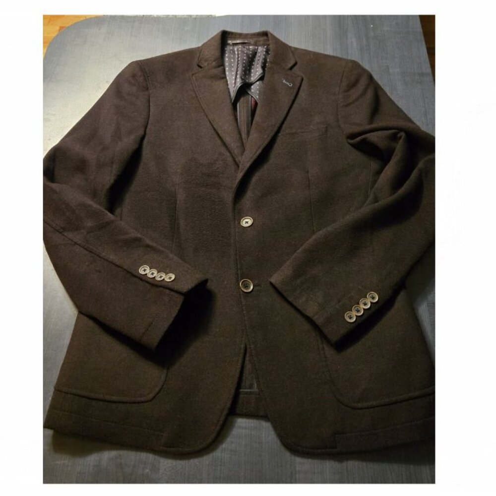 Black felt wool like  Blazer Jacket 38R